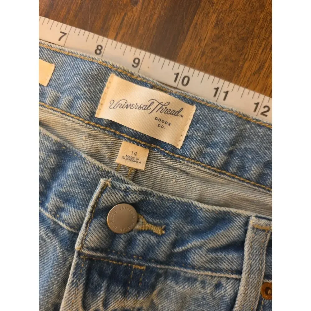 Universal Thread Women's Mid-Rise Baggy Classic 90's Vintage Straight🆕SZ 14 - Picture 3 of 9